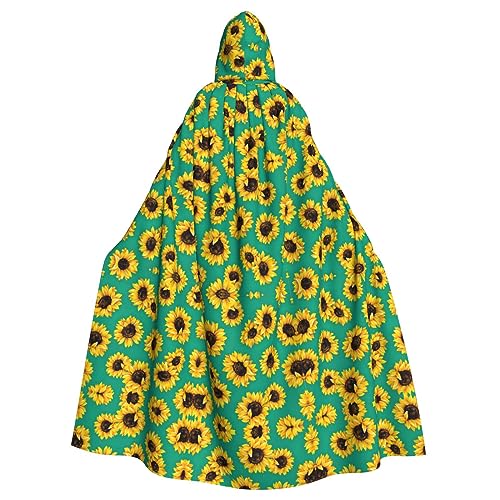 Ghjkfbf Frühlings-Sonnenblumen-Druck, Halloween, Kapuzenumhang, Erwachsene, stilvoller Umhang für Karneval, Mottopartys, Cosplays Ghjkfbf Frühlings-Sonnenblumen-Druck, Halloween, Kapuzenumhang, Erwachsene, stilvoller Umhang für Karneval, Mottopartys, Cosplays von Ghjkfbf
