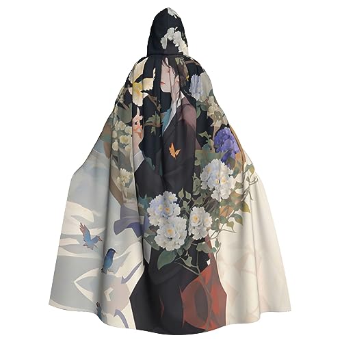 Ghjkfbf Gardenia Kapuzenumhang mit Blumenmotiv und Vögeln, für Erwachsene, stilvoller Umhang für Karneval, Mottopartys, Cosplays Ghjkfbf Gardenia Kapuzenumhang mit Blumenmotiv und Vögeln, für Erwachsene, stilvoller Umhang für Karneval, Mottopartys, Cosplays von Ghjkfbf