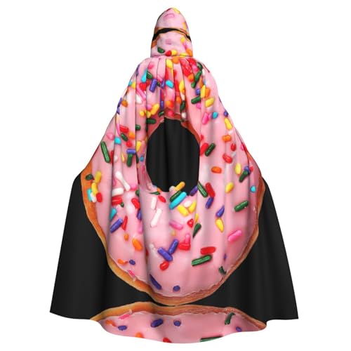 Ghjkfbf Halloween-Kapuzenumhang mit Erdbeer-Donut-Druck, für Erwachsene, stilvoller Umhang für Karneval, Motto-Partys, Cosplays Ghjkfbf Halloween-Kapuzenumhang mit Erdbeer-Donut-Druck, für Erwachsene, stilvoller Umhang für Karneval, Motto-Partys, Cosplays von Ghjkfbf