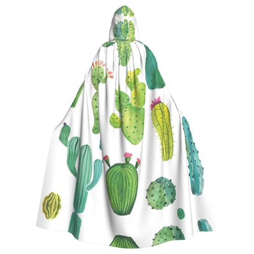 Ghjkfbf Halloween-Kapuzenumhang mit Kaktus-Druck, für Erwachsene, stilvoller Umhang für Karneval, Motto-Partys, Cosplays Ghjkfbf Halloween-Kapuzenumhang mit Kaktus-Druck, für Erwachsene, stilvoller Umhang für Karneval, Motto-Partys, Cosplays von Ghjkfbf