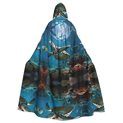 Ghjkfbf Halloween-Kapuzenumhang mit Meeresschildkröten-Druck, für Erwachsene, stilvoll, für Karneval, Mottopartys, Cosplays Ghjkfbf Halloween-Kapuzenumhang mit Meeresschildkröten-Druck, für Erwachsene, stilvoll, für Karneval, Mottopartys, Cosplays von Ghjkfbf