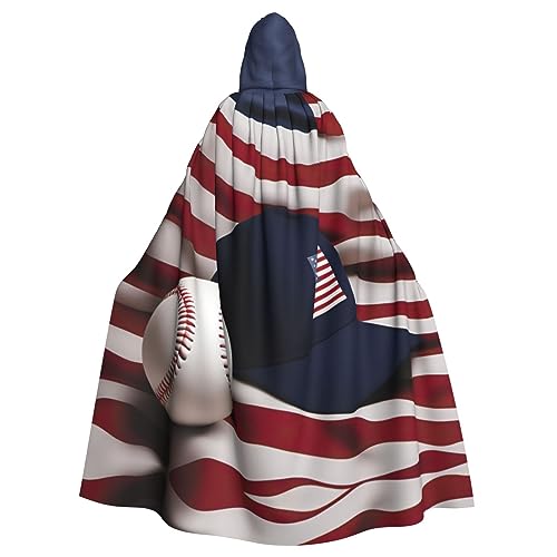 Ghjkfbf Halloween-Kapuzenumhang mit amerikanischer Flagge und Baseball-Druck, für Erwachsene, stilvoller Umhang für Karneval, Motto-Partys, Cosplays Ghjkfbf Halloween-Kapuzenumhang mit amerikanischer Flagge und Baseball-Druck, für Erwachsene, stilvoller Umhang für Karneval, Motto-Partys, Cosplays von Ghjkfbf