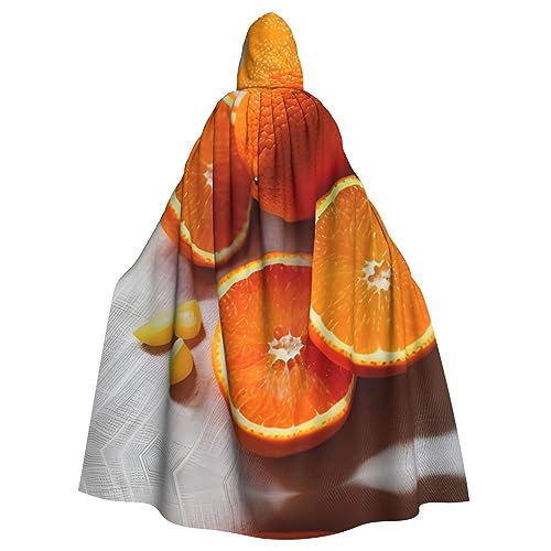 Ghjkfbf Halloween-Kapuzenumhang mit frischem orangefarbenem Obstdruck, für Erwachsene, stilvoller Umhang für Karneval, Mottopartys, Cosplays Ghjkfbf Halloween-Kapuzenumhang mit frischem orangefarbenem Obstdruck, für Erwachsene, stilvoller Umhang für Karneval, Mottopartys, Cosplays von Ghjkfbf