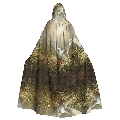 Ghjkfbf Halloween-Umhang mit Kapuze und Gras- und Tauben-Druck, für Erwachsene, stilvoller Umhang für Karneval, Motto-Partys, Cosplays Ghjkfbf Halloween-Umhang mit Kapuze und Gras- und Tauben-Druck, für Erwachsene, stilvoller Umhang für Karneval, Motto-Partys, Cosplays von Ghjkfbf