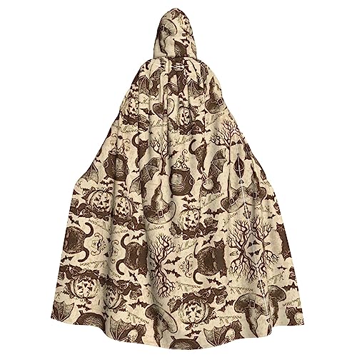 Ghjkfbf Hexenhut-Aufdruck, Halloween, Kapuzenumhang, Erwachsene, stilvoller Umhang für Karneval, Mottopartys, Cosplays Ghjkfbf Hexenhut-Aufdruck, Halloween, Kapuzenumhang, Erwachsene, stilvoller Umhang für Karneval, Mottopartys, Cosplays von Ghjkfbf
