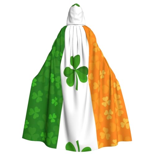 Ghjkfbf Irish Flagge Print Halloween Mantel mit Kapuze Erwachsene stilvolle Umhang für Karneval Themenpartys Cosplay Ghjkfbf Irish Flagge Print Halloween Mantel mit Kapuze Erwachsene stilvolle Umhang für Karneval Themenpartys Cosplay von Ghjkfbf