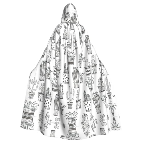 Ghjkfbf Kaktus-Pflanzen-Druck, Halloween, Kapuzenumhang, Erwachsene, stilvoller Umhang für Karneval, Mottopartys, Cosplays Ghjkfbf Kaktus-Pflanzen-Druck, Halloween, Kapuzenumhang, Erwachsene, stilvoller Umhang für Karneval, Mottopartys, Cosplays von Ghjkfbf