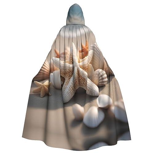 Ghjkfbf Kapuzenumhang mit Muschel, Seestern-Druck, Erwachsene, stilvoller Umhang für Karneval, Motto-Partys, Cosplays Ghjkfbf Kapuzenumhang mit Muschel, Seestern-Druck, Erwachsene, stilvoller Umhang für Karneval, Motto-Partys, Cosplays von Ghjkfbf
