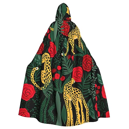 Ghjkfbf Leoparden- und Rosen-Druck, Halloween-Kapuzenumhang für Erwachsene, stilvoller Umhang für Karneval, Motto-Partys, Cosplays Ghjkfbf Leoparden- und Rosen-Druck, Halloween-Kapuzenumhang für Erwachsene, stilvoller Umhang für Karneval, Motto-Partys, Cosplays von Ghjkfbf