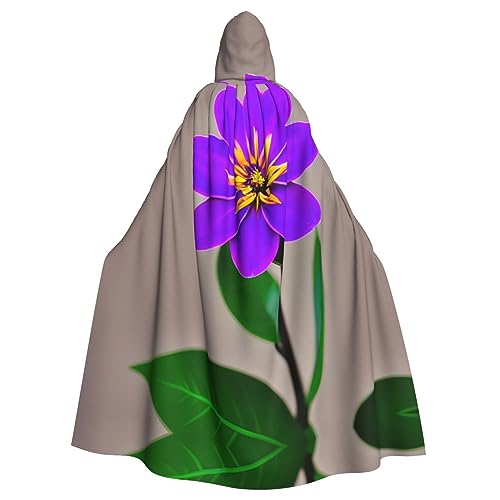 Ghjkfbf Lila Blumendruck Halloween Kapuzenumhang Erwachsene Stilvoller Umhang für Karneval Mottopartys Cosplays Ghjkfbf Lila Blumendruck Halloween Kapuzenumhang Erwachsene Stilvoller Umhang für Karneval Mottopartys Cosplays von Ghjkfbf
