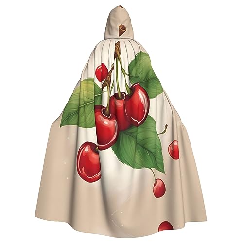 Ghjkfbf Lovely Sweet Red Cherry 1 Print Halloween Kapuzenumhang Erwachsene Stilvoller Umhang für Karneval, Mottopartys Cosplays Ghjkfbf Lovely Sweet Red Cherry 1 Print Halloween Kapuzenumhang Erwachsene Stilvoller Umhang für Karneval, Mottopartys Cosplays von Ghjkfbf