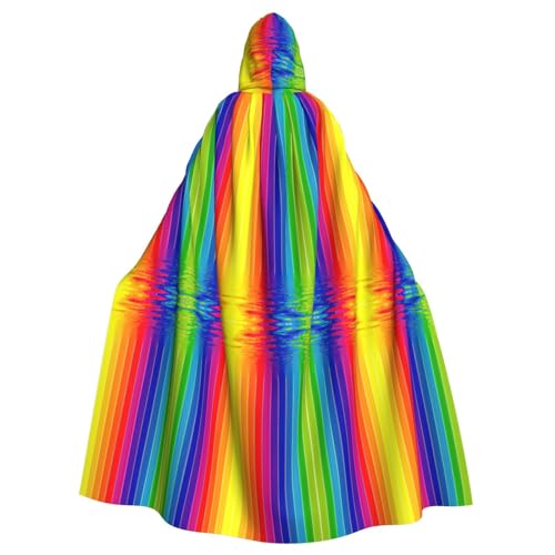 Ghjkfbf Regenbogen-gestreifter Halloween-Kapuzenumhang für Erwachsene, stilvoller Umhang für Karneval, Motto-Partys, Cosplays Ghjkfbf Regenbogen-gestreifter Halloween-Kapuzenumhang für Erwachsene, stilvoller Umhang für Karneval, Motto-Partys, Cosplays von Ghjkfbf