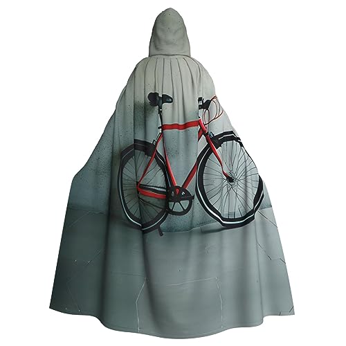Ghjkfbf Retro-Fahrradmuster-Druck, Halloween, Kapuzenumhang, Erwachsene, stilvoller Umhang für Karneval, Mottopartys, Cosplays Ghjkfbf Retro-Fahrradmuster-Druck, Halloween, Kapuzenumhang, Erwachsene, stilvoller Umhang für Karneval, Mottopartys, Cosplays von Ghjkfbf