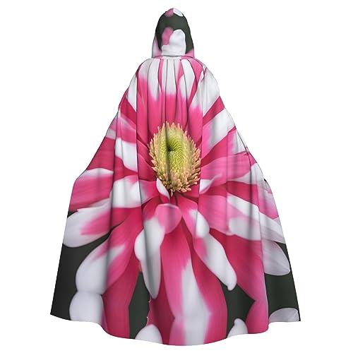 Ghjkfbf Rosa und weißer Blumendruck, Halloween-Kapuzenumhang für Erwachsene, stilvoller Umhang für Karneval, Motto-Partys, Cosplays Ghjkfbf Rosa und weißer Blumendruck, Halloween-Kapuzenumhang für Erwachsene, stilvoller Umhang für Karneval, Motto-Partys, Cosplays von Ghjkfbf
