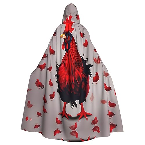 Ghjkfbf Roter Hühner-Aufdruck, Halloween-Kapuzenumhang für Erwachsene, stilvoller Umhang für Karneval, Motto-Partys, Cosplays Ghjkfbf Roter Hühner-Aufdruck, Halloween-Kapuzenumhang für Erwachsene, stilvoller Umhang für Karneval, Motto-Partys, Cosplays von Ghjkfbf