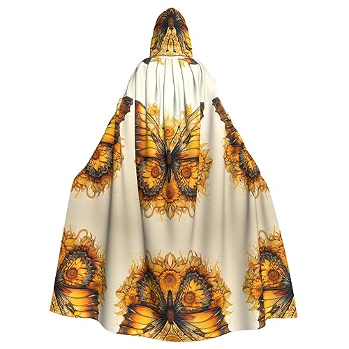 Ghjkfbf Sonnenblume Schmetterling Druck Halloween Kapuzenmantel Erwachsene Stilvolle Mantel Für Karneval Thema Feiern Cosplays Ghjkfbf Sonnenblume Schmetterling Druck Halloween Kapuzenmantel Erwachsene Stilvolle Mantel Für Karneval Thema Feiern Cosplays von Ghjkfbf
