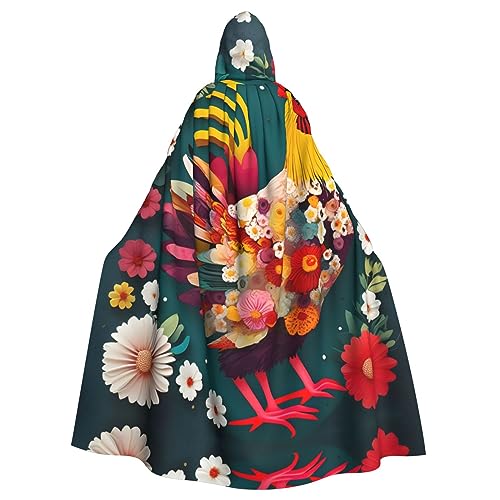 Ghjkfbf Umhang mit Blumenherz, Huhn-Druck, Halloween, Kapuzenumhang, Erwachsene, stilvoller Umhang für Karneval, Motto-Partys, Cosplays Ghjkfbf Umhang mit Blumenherz, Huhn-Druck, Halloween, Kapuzenumhang, Erwachsene, stilvoller Umhang für Karneval, Motto-Partys, Cosplays von Ghjkfbf