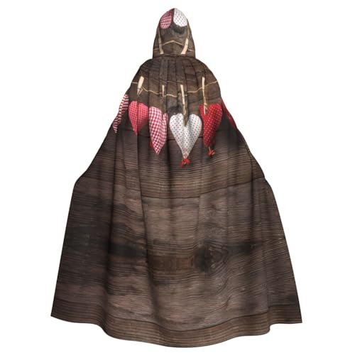 Ghjkfbf Umhang mit Kapuze und Herz-Motiv, für Erwachsene, stilvoller Umhang für Karneval, Mottopartys, Cosplays von Ghjkfbf