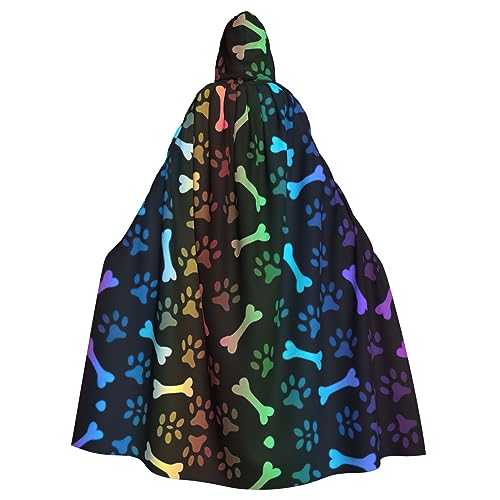 Ghjkfbf Umhang mit Kapuze und Hundepfotenabdruck in Regenbogenfarben, für Erwachsene, stilvoll, für Karneval, Motto-Partys, Cosplays Ghjkfbf Umhang mit Kapuze und Hundepfotenabdruck in Regenbogenfarben, für Erwachsene, stilvoll, für Karneval, Motto-Partys, Cosplays von Ghjkfbf