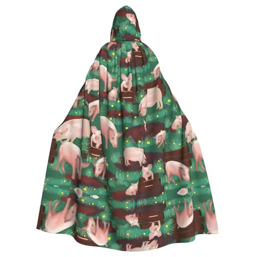 Ghjkfbf Umhang mit Kapuze und Schweine-Motiv, für Erwachsene, stilvoll, für Karneval, Motto-Partys, Cosplays Ghjkfbf Umhang mit Kapuze und Schweine-Motiv, für Erwachsene, stilvoll, für Karneval, Motto-Partys, Cosplays von Ghjkfbf
