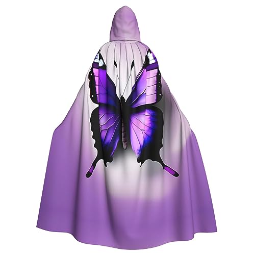 Ghjkfbf Violetter Schmetterlings-Aufdruck, Halloween-Kapuzenumhang für Erwachsene, stilvoller Umhang für Karneval, Motto-Partys, Cosplays Ghjkfbf Violetter Schmetterlings-Aufdruck, Halloween-Kapuzenumhang für Erwachsene, stilvoller Umhang für Karneval, Motto-Partys, Cosplays von Ghjkfbf