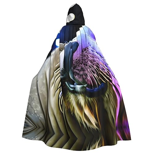 Ghjkfbf Walross Print Halloween Kapuzenumhang Erwachsene Stilvoller Umhang für Karneval Mottopartys Cosplays Ghjkfbf Walross Print Halloween Kapuzenumhang Erwachsene Stilvoller Umhang für Karneval Mottopartys Cosplays von Ghjkfbf