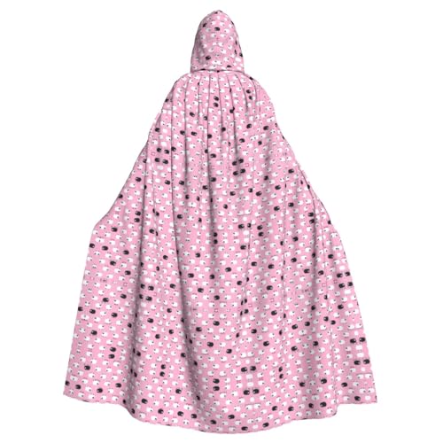 Ghjkfbf Weißes Schaf auf rosa Hintergrund, Halloween-Kapuzenumhang für Erwachsene, stilvoller Umhang für Karneval, Motto-Partys, Cosplays Ghjkfbf Weißes Schaf auf rosa Hintergrund, Halloween-Kapuzenumhang für Erwachsene, stilvoller Umhang für Karneval, Motto-Partys, Cosplays von Ghjkfbf
