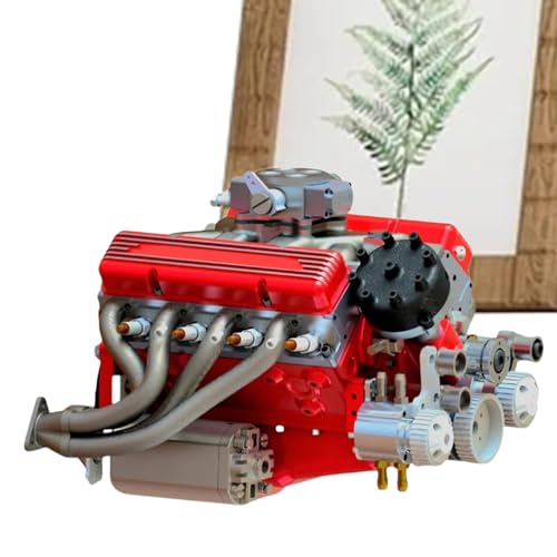 Anschauungsstück Für Modellmotoren | Metall V8 Motor Deko | Originelles Spielzeug Lernspielzeug Geschenkideen Für Söhne Teens Männer Familie Freunde Jugendliche Mädchen Und Töchter von Ghjkldha