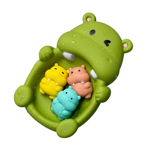 Baby Bath Toys, 4X Soft Rubber Animals Baby Bath Playset, Pool Beach Shower Accessories, Early Developmental Activity Set for Ages 18 Months+ von Ghjkldha