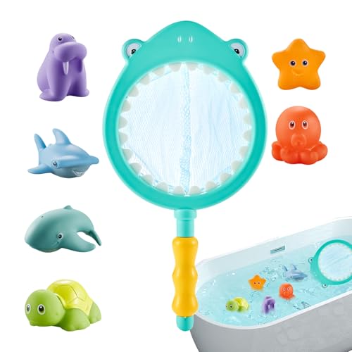 Bathtub Animal Toys, Floating Water Play Set, Colorful Handheld Catch Activity, Interactive Fishing Net Game for Fun, Toddler, Bath, Entertainment, 11.02x0.98x5.71 Inches Bathtub Animal Toys, Floating Water Play Set, Colorful Handheld Catch Activity, Interactive Fishing Net Game for Fun, Toddler, Bath, Entertainment, 11.02x0.98x5.71 Inches von Ghjkldha