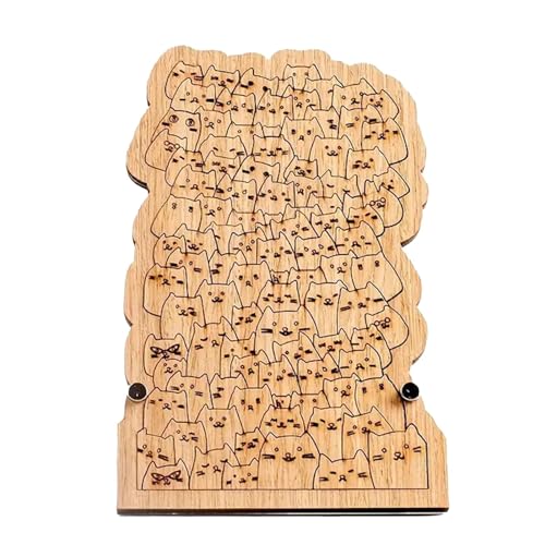 Brain Teaser Katzenpuzzle, niedliches Katzenpuzzle, schwieriges Holzpuzzle, super hartes Holzpuzzle, unregelmäßige Puzzles, Katzen-Thema, lustige 100 Katzen Puzzles Geburtstag für Jungen Mädchen von Ghjkldha