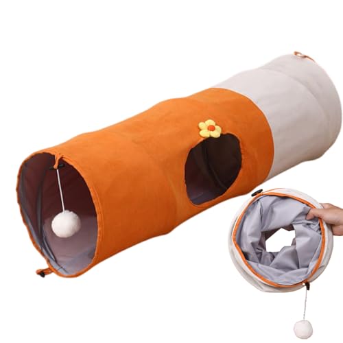 Cat Tunnel Tube, Foldable Play Tent, Scratch-Resistant Pet Toy, Small/Large, Hanging Ball Attachment, Mental Stimulation Design, Indoor Training Exercise Living Room Enrichment Use Cat Tunnel Tube, Foldable Play Tent, Scratch-Resistant Pet Toy, Small/Large, Hanging Ball Attachment, Mental Stimulation Design, Indoor Training Exercise Living Room Enrichment Use von Ghjkldha