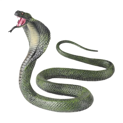 Cobra Toy, Realistic Snake Figurine, Funny Tricky Toy, Reptile Model with Bendable Design, for Pranks, Halloween, and Safari-Themed Play, 9.45x6.5x4.72 Inches Cobra Toy, Realistic Snake Figurine, Funny Tricky Toy, Reptile Model with Bendable Design, for Pranks, Halloween, and Safari-Themed Play, 9.45x6.5x4.72 Inches von Ghjkldha