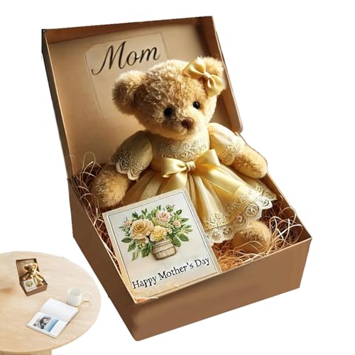 Emotional Support Bear, Mothers Day Greeting Card, Elegant Doll Toy Memorial Box, Soft Plush with Comforting Design, 3.94x3.15x6.3 inches, Perfect for Sympathy and Occasions von Ghjkldha