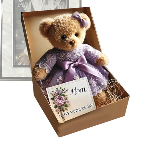 Emotional Support Bear, Mothers Day Greeting Card, Elegant Doll Toy Memorial Box, Soft Plush with Comforting Design, 3.94x3.15x6.3 inches, Perfect for Sympathy and Occasions von Ghjkldha