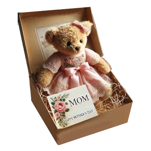 Emotional Support Bear, Mothers Day Greeting Card, Elegant Doll Toy Memorial Box, Soft Plush with Comforting Design, 3.94x3.15x6.3 inches, Perfect for Sympathy and Occasions von Ghjkldha