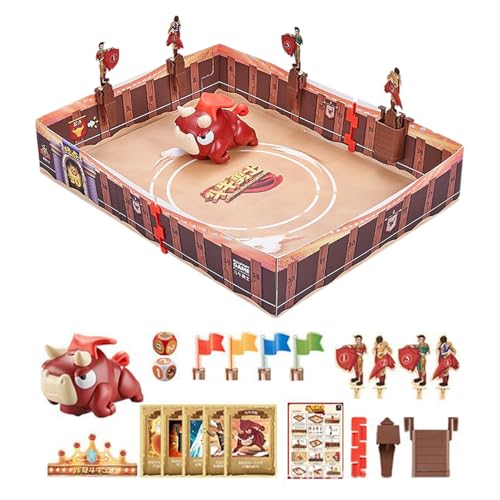 Family Game, Board Toy, Fun Interactive Bullfighting Set, Educational Party Activity, Travel Entertainment Set for Kids Ages 3-12 Classroom Development, 14.96x3.54x7.87 Inches von Ghjkldha
