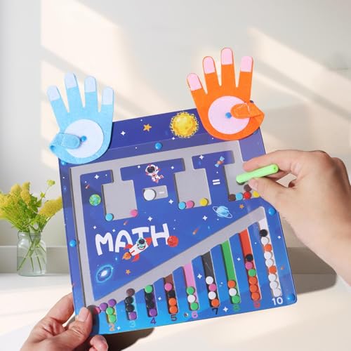 Finger Counting Toy, Math Learning Board, Wood Colorful Finger Puzzle, Skill Developmentfor Fine Motor and Homeschooling Ages 2–4 Boys, Girls, 9.65x9.25x0.79 Inches Finger Counting Toy, Math Learning Board, Wood Colorful Finger Puzzle, Skill Developmentfor Fine Motor and Homeschooling Ages 2–4 Boys, Girls, 9.65x9.25x0.79 Inches von Ghjkldha