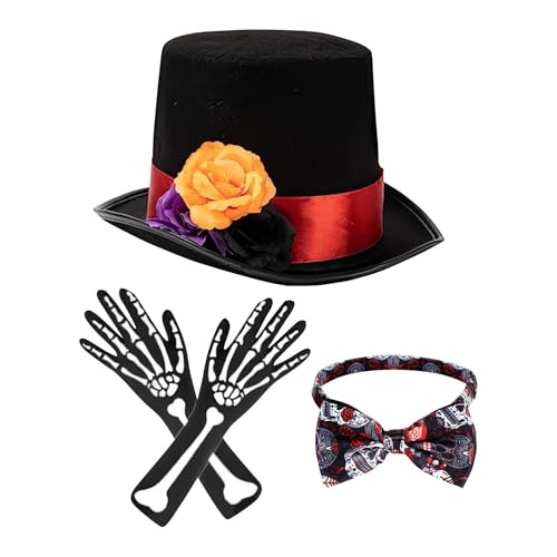 Ghjkldha 3 Halloween-Hüte Zubehör, Halloween-Cosplay, Design Halloween-Kostüme, Herren-Halloween-Kostüm-Zubehör, Design-Kostüm-Hüte für R-Männer, Erwachsenen-Männer, Tag der Toten Ghjkldha 3 Halloween-Hüte Zubehör, Halloween-Cosplay, Design Halloween-Kostüme, Herren-Halloween-Kostüm-Zubehör, Design-Kostüm-Hüte für R-Männer, Erwachsenen-Männer, Tag der Toten von Ghjkldha