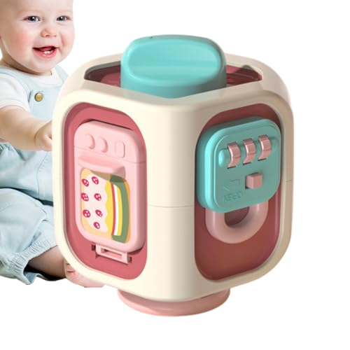 Ghjkldha Baby Activity Cube, Travel Sensory Toys, Interactive Learning Development Busy Cubes, Educational Fine Motor Toy for Boys and Girls, 3.15x3.15x3.94 inches, Sensory Play von Ghjkldha