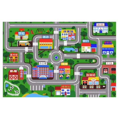 Ghjkldha Baby Floor Mat, Toddler Activity Mat, Sensory Play Rug, Large Foldable Carpet Learning and Motor Skills, Educational Toy with City Scene, Activity for Indoor Interact, 31543.31 In von Ghjkldha