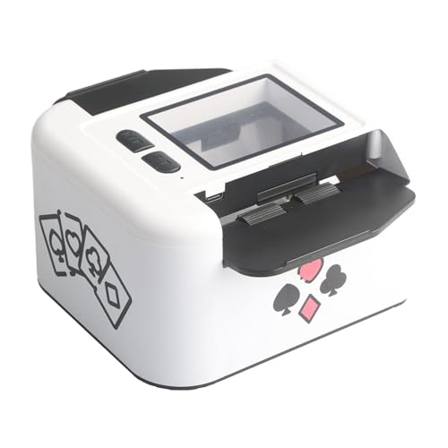 Ghjkldha Card Dealer, Shuffling Machine, Electric Playing Accessory, Portable Party Supplies Travel Magicians Poker Rummy Canasta Spades Bridge Blackjack Camping with Family Friends von Ghjkldha