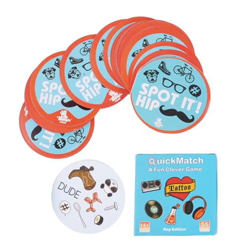 Ghjkldha Card Game, Music Theme Deck, Multiplayer Paper Toy, 3.03x3.03x0.79 Inches, 55 Sheet Challenge Set, Instruction Guide, for Family Night Dorm Gathering Picnic Travel Home von Ghjkldha