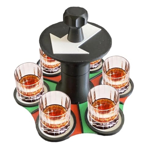 Ghjkldha Drinking Roulette, Party Game, Interactive Spinnings Wheel with Numbered Challenge Prompts, Sturdy Abs Build Compact Design Easy Setup, Icebreaker Game for Gatherings Team von Ghjkldha