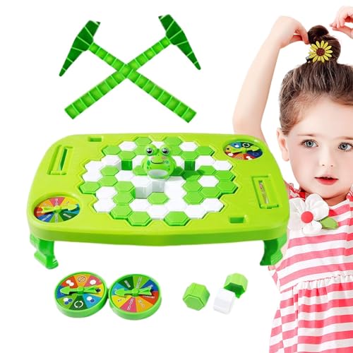 Ghjkldha Eisbrecher-Spiel | 66-teiliges interaktives Eisblockspiel mit Drehteller,Kognitives sensorisches Spielzeug, Eltern-Kind-Lernspielzeug als Partygeschenk, Geburtstagsgeschenk, Erwachsene ab 3 von Ghjkldha