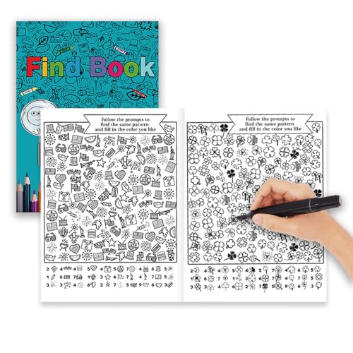 Ghjkldha Find and Paint Malbuch, Kinder Jugendliche Cartoon Figuren Ausmalbilder, Suchspiel Unterhaltsam Mädchen Farbspielzeug Für Reise Ghjkldha Find and Paint Malbuch, Kinder Jugendliche Cartoon Figuren Ausmalbilder, Suchspiel Unterhaltsam Mädchen Farbspielzeug Für Reise von Ghjkldha