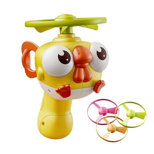 Ghjkldha Flying Disc Toy, Interactive Flying Saucer Launcher Playset, Outdoor Catching Game with Spinners, Fun Backyard Sports Activity for Boys, Girls Over Age 3, 13.5x12x8.5cm von Ghjkldha