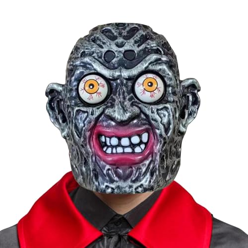 Ghjkldha Halloween-Gesichtsbedeckungen, gruselige Kopfbedeckung, explosives Auge, Zombie-Skelett, Augapfel-Maskerade, Kostümzubehör für Damen und Herren, Cosplay-Partys Ghjkldha Halloween-Gesichtsbedeckungen, gruselige Kopfbedeckung, explosives Auge, Zombie-Skelett, Augapfel-Maskerade, Kostümzubehör für Damen und Herren, Cosplay-Partys von Ghjkldha