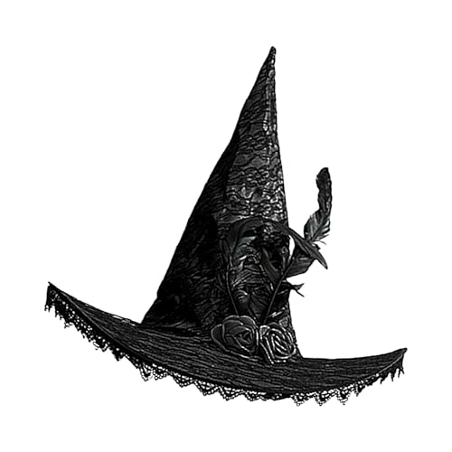 Ghjkldha Hexenhut Kostüm | Frauen Hexenhut | Halloween Kostüm Hexenhut Spitzenkrempe Hexenhut Hexenhut Hexenhut Cosplay Zubehör Realistischer Hexenhut Kostüm Perfekt für Halloween Partys Ghjkldha Hexenhut Kostüm | Frauen Hexenhut | Halloween Kostüm Hexenhut Spitzenkrempe Hexenhut Hexenhut Hexenhut Cosplay Zubehör Realistischer Hexenhut Kostüm Perfekt für Halloween Partys von Ghjkldha