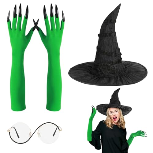 Ghjkldha Hexenkostüm Damen | Hexenkostüm Set Für Damen,Halloween Outfit Rollenspiel Zubehör für Cosplay Mottoparty Reise Festivals Ghjkldha Hexenkostüm Damen | Hexenkostüm Set Für Damen,Halloween Outfit Rollenspiel Zubehör für Cosplay Mottoparty Reise Festivals von Ghjkldha